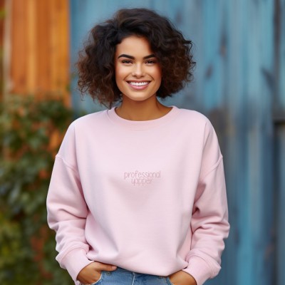 professional yapper sweater - Baby Pink